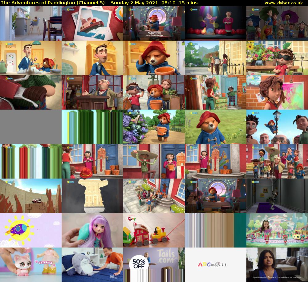 The Adventures of Paddington (Channel 5) Sunday 2 May 2021 08:10 - 08:25