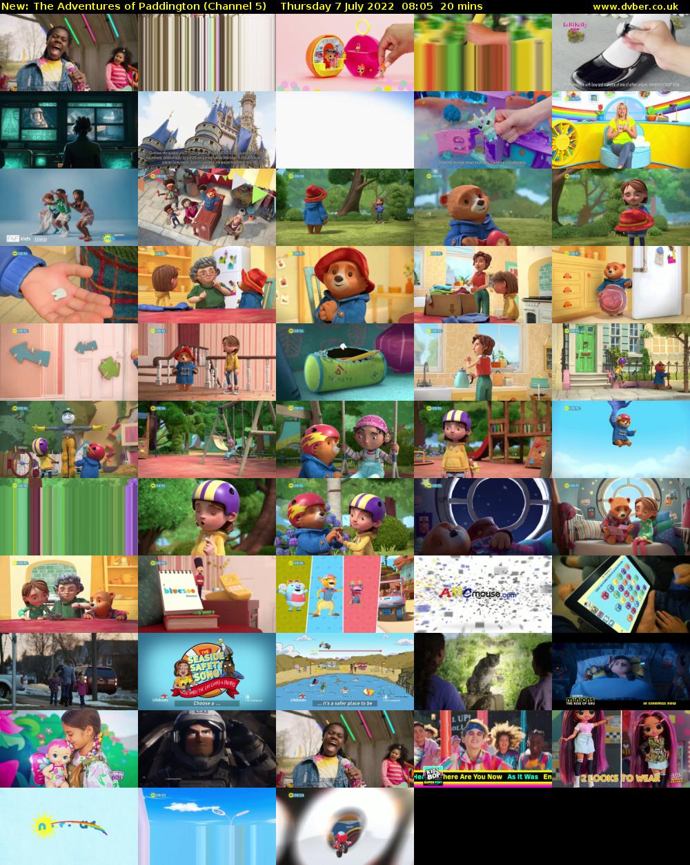 The Adventures of Paddington (Channel 5) Thursday 7 July 2022 08:05 - 08:25