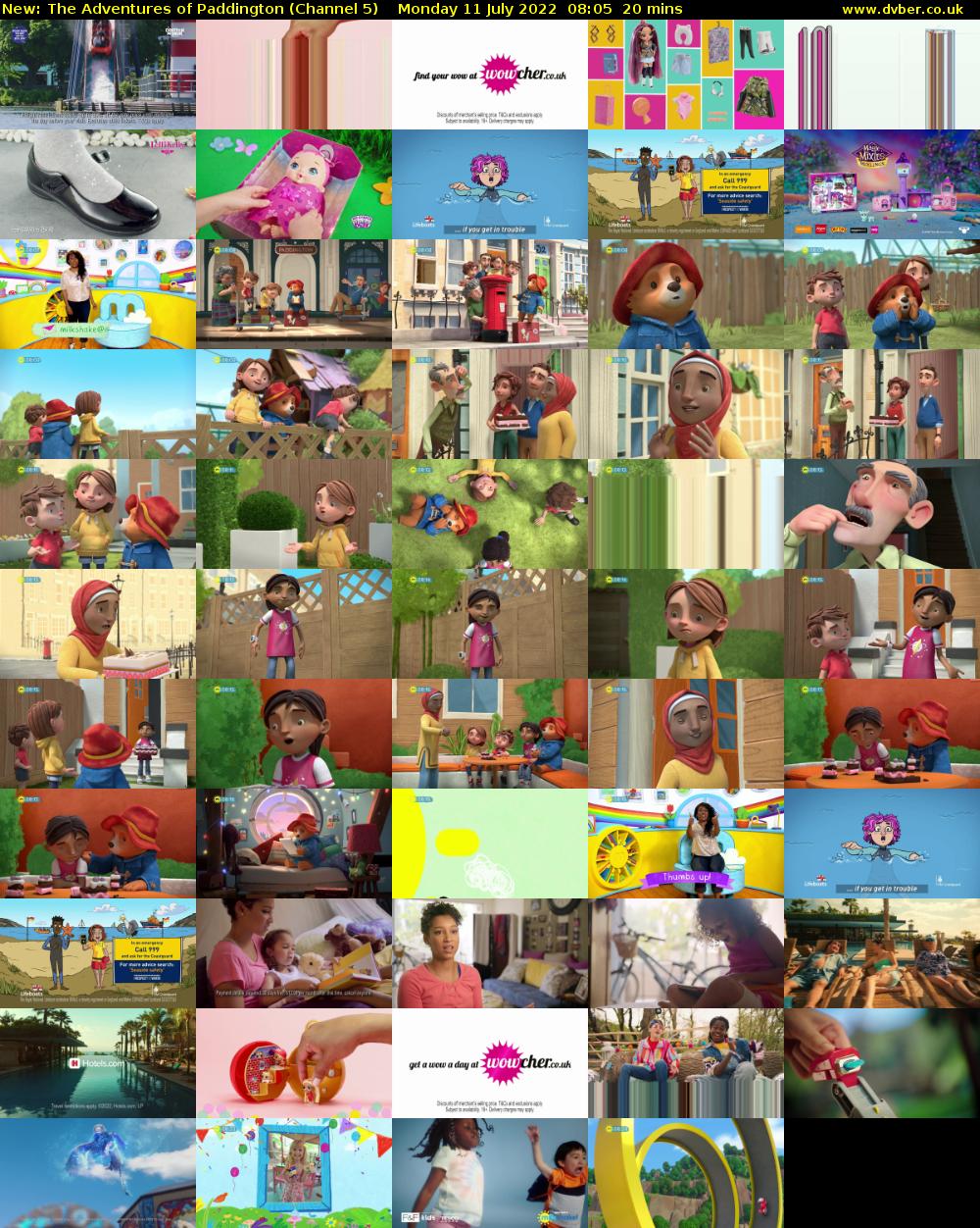 The Adventures of Paddington (Channel 5) Monday 11 July 2022 08:05 - 08:25