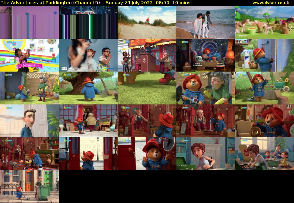The Adventures of Paddington (Channel 5) Sunday 24 July 2022 08:50 - 09:00