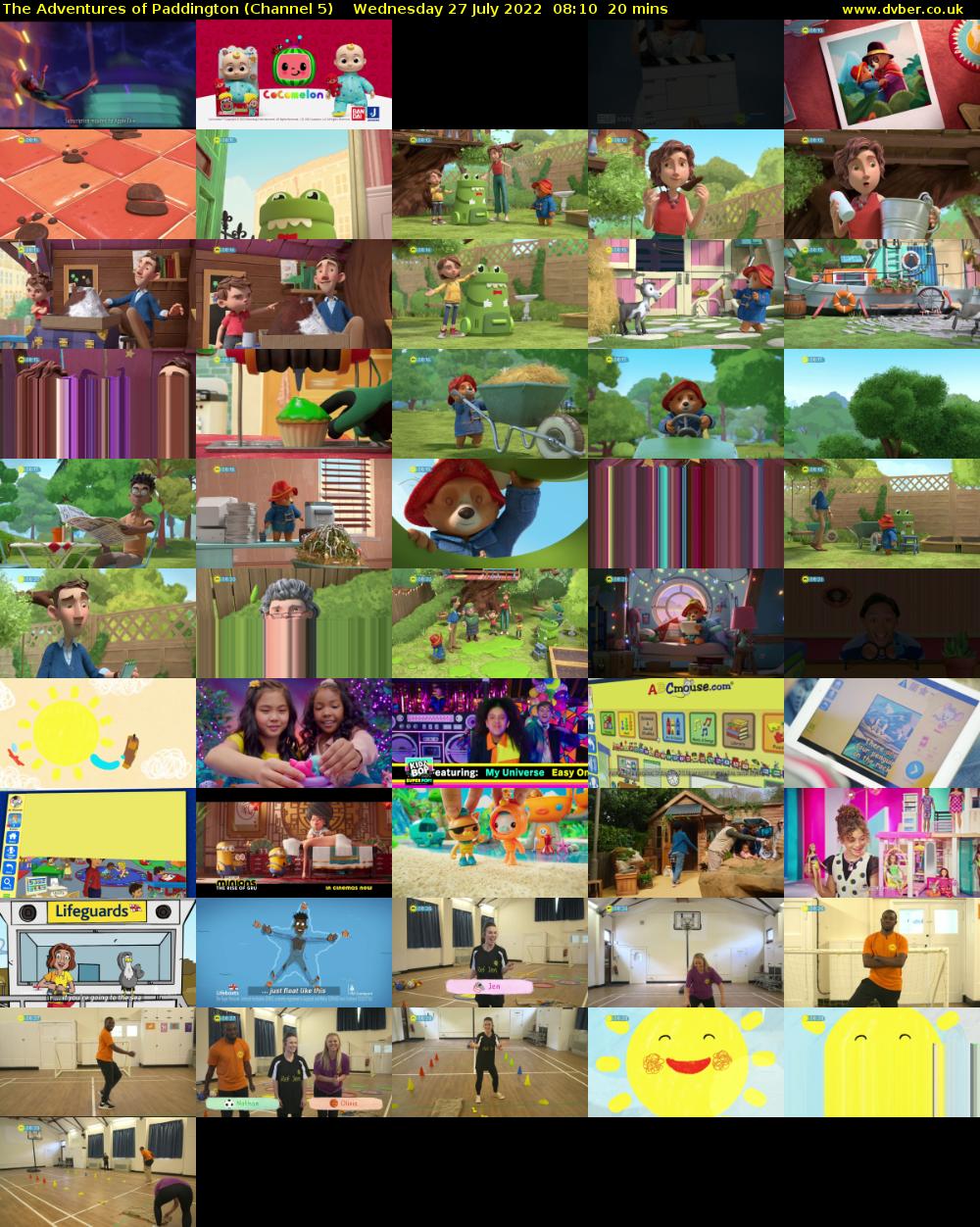 The Adventures of Paddington (Channel 5) Wednesday 27 July 2022 08:10 - 08:30