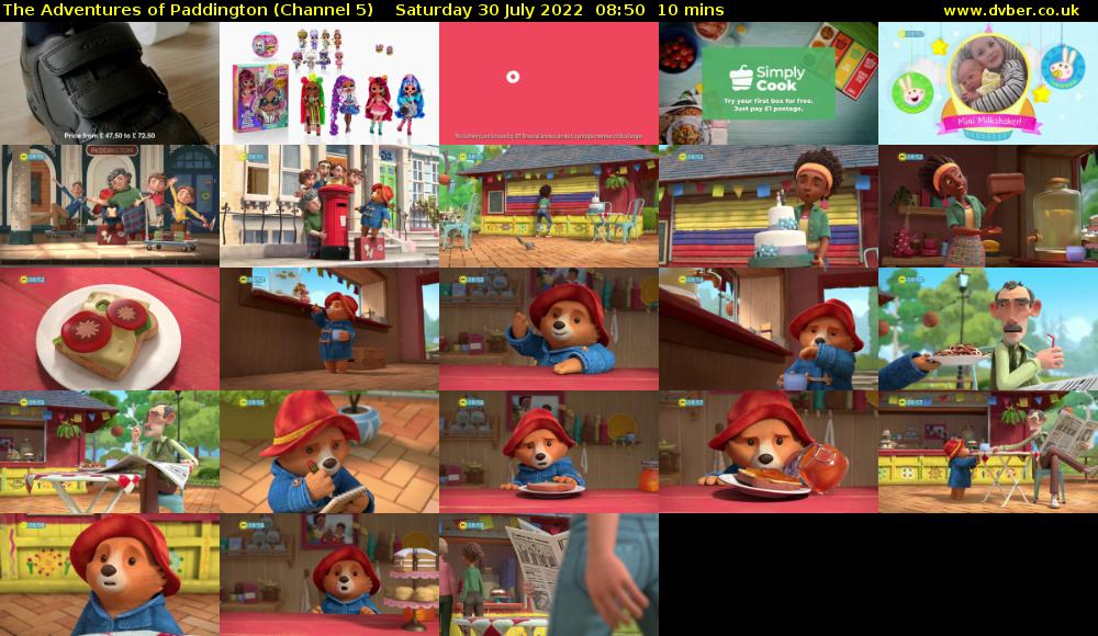 The Adventures of Paddington (Channel 5) Saturday 30 July 2022 08:50 - 09:00