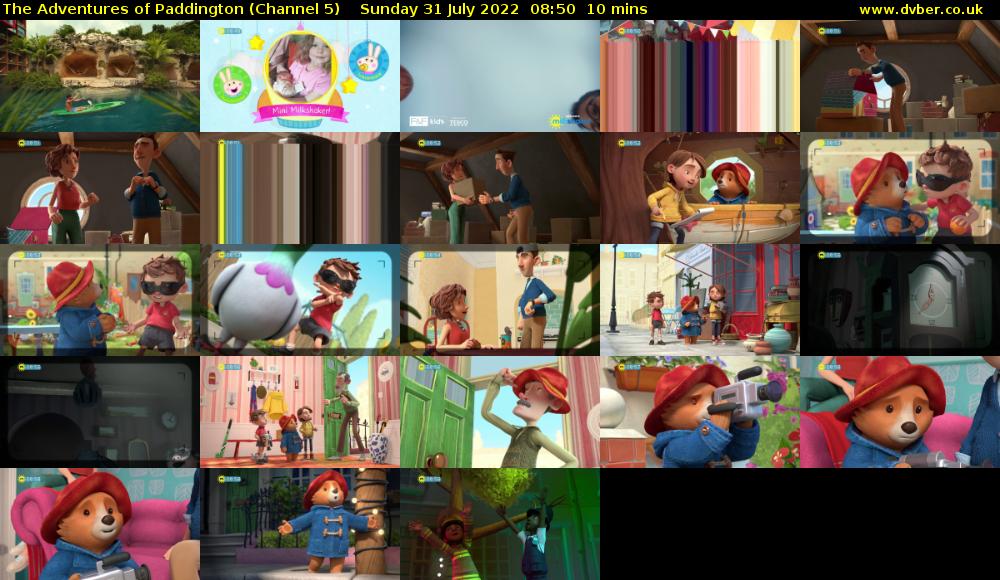 The Adventures of Paddington (Channel 5) Sunday 31 July 2022 08:50 - 09:00