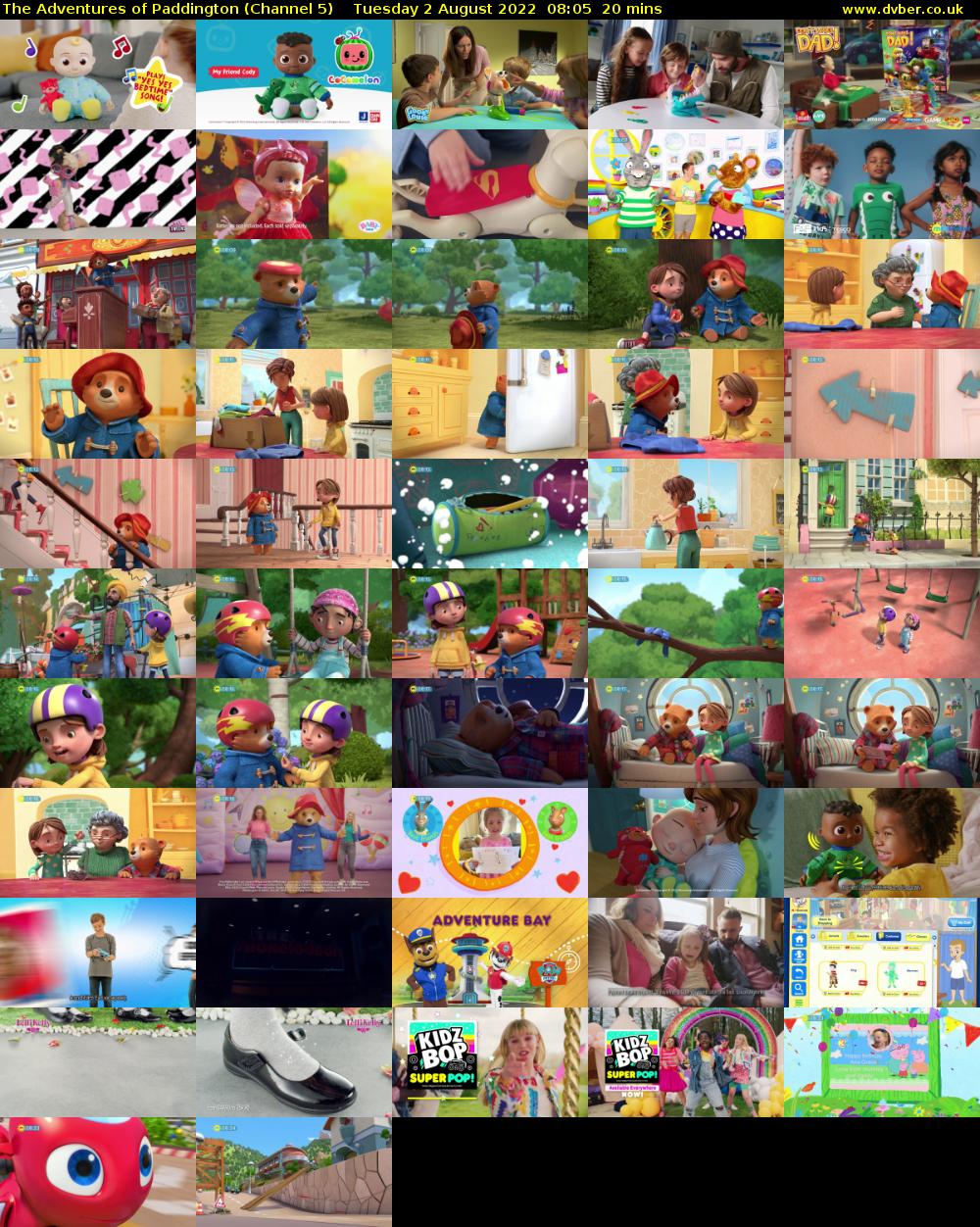 The Adventures of Paddington (Channel 5) Tuesday 2 August 2022 08:05 - 08:25