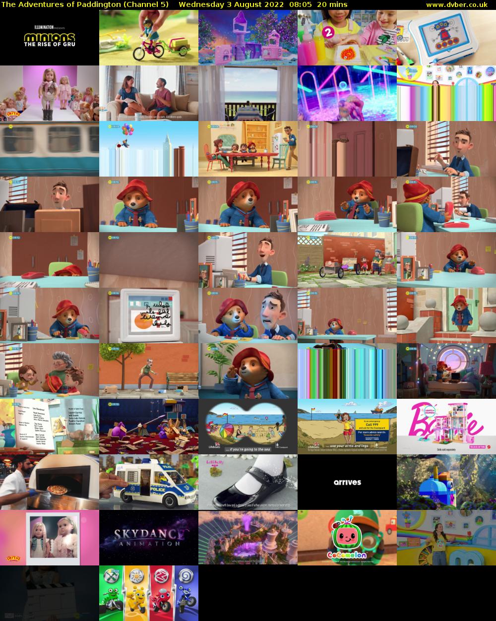 The Adventures of Paddington (Channel 5) Wednesday 3 August 2022 08:05 - 08:25