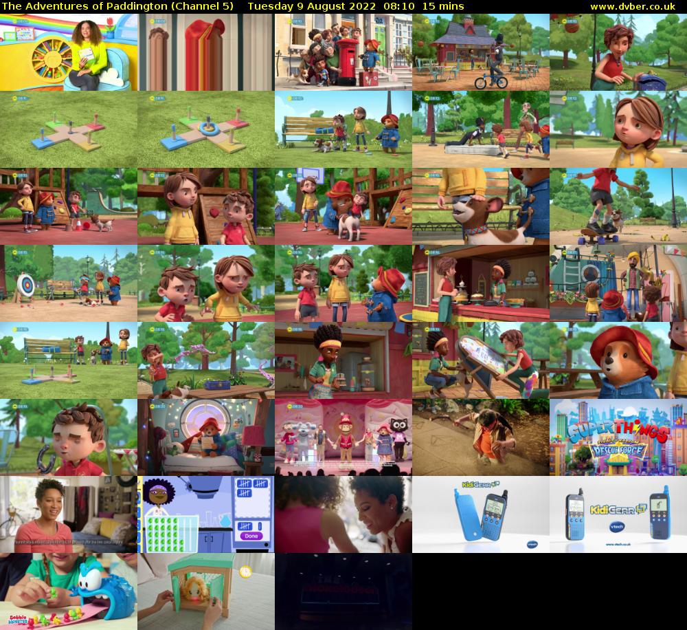 The Adventures of Paddington (Channel 5) Tuesday 9 August 2022 08:10 - 08:25
