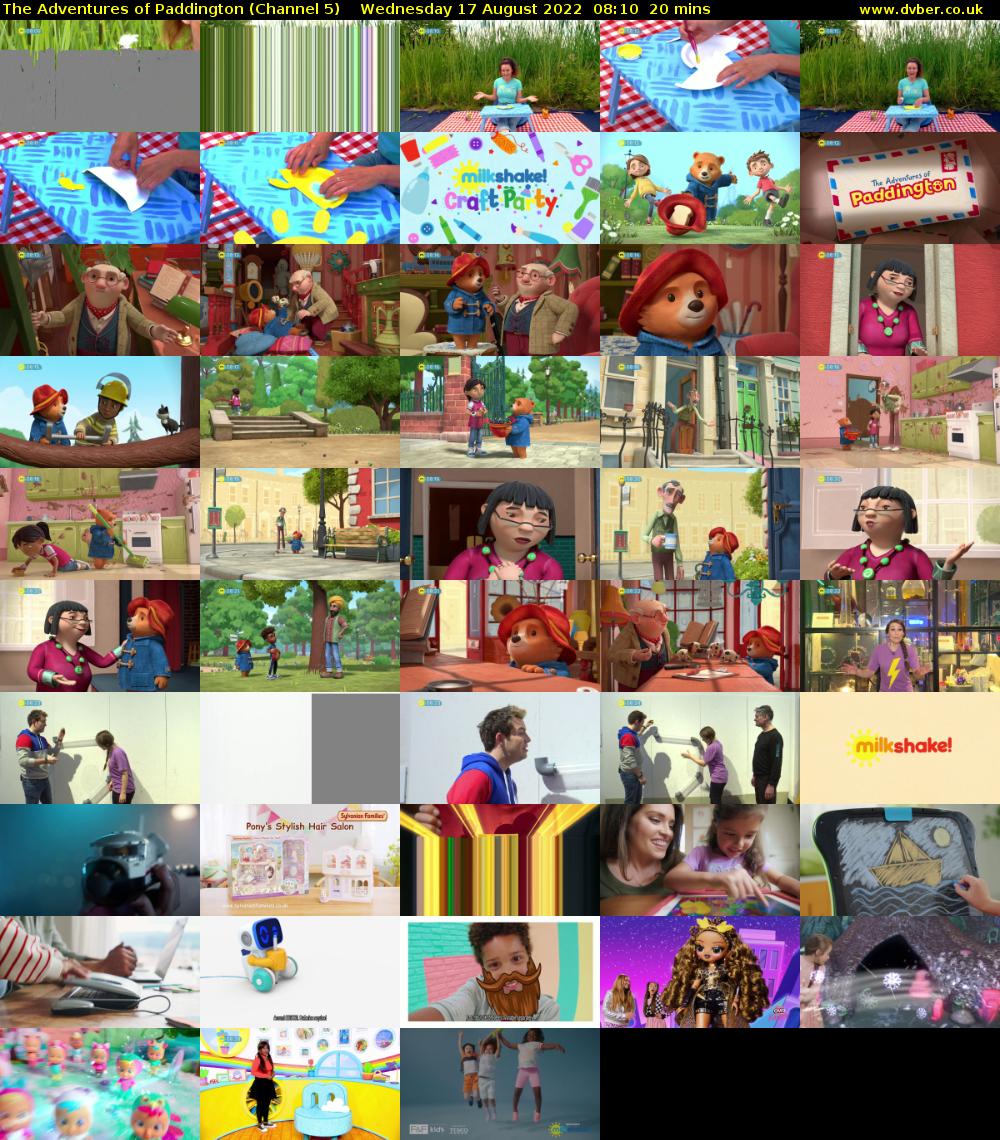 The Adventures of Paddington (Channel 5) Wednesday 17 August 2022 08:10 - 08:30
