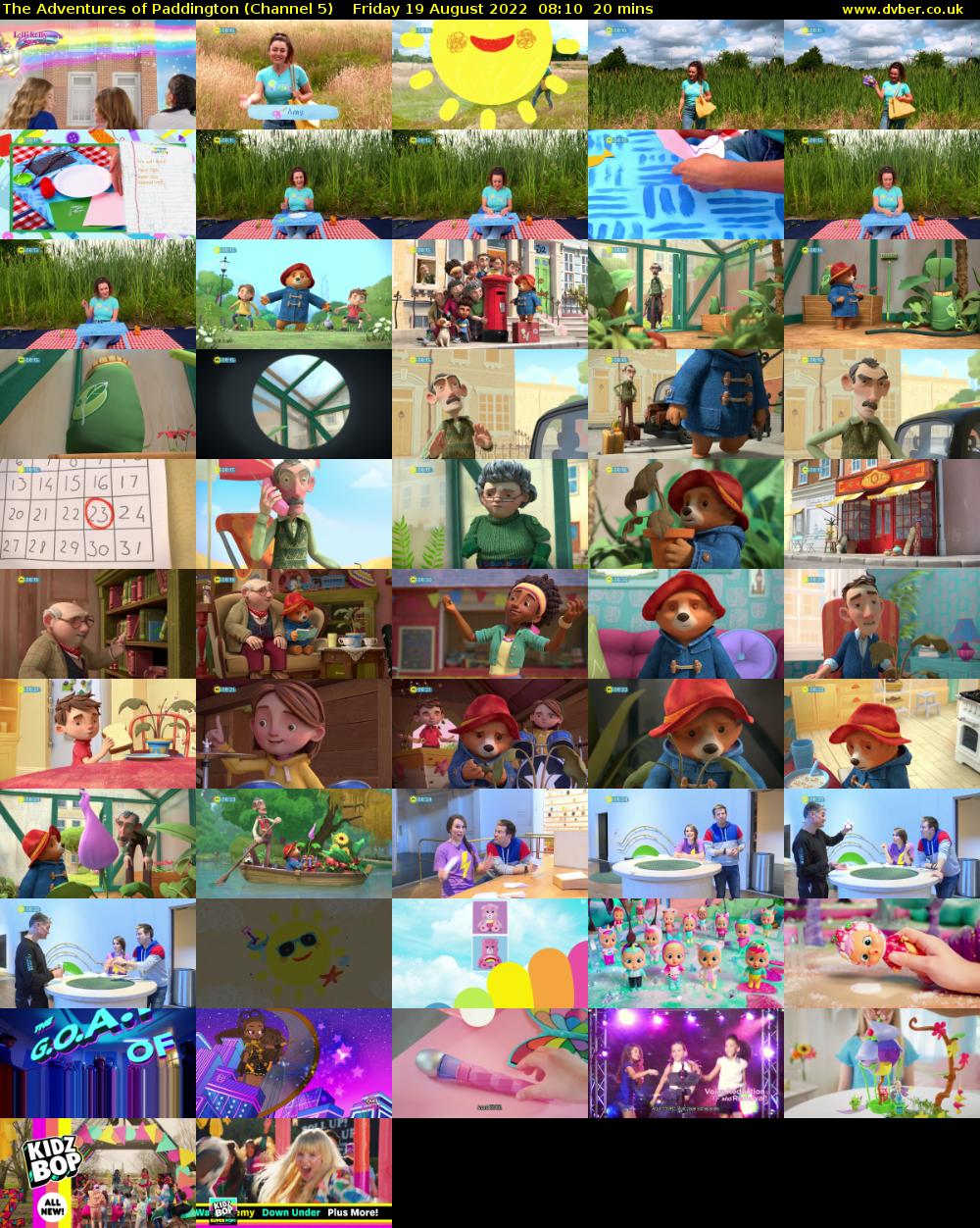The Adventures of Paddington (Channel 5) Friday 19 August 2022 08:10 - 08:30