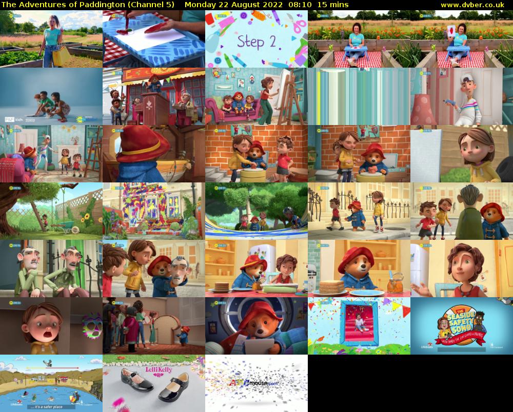 The Adventures of Paddington (Channel 5) Monday 22 August 2022 08:10 - 08:25