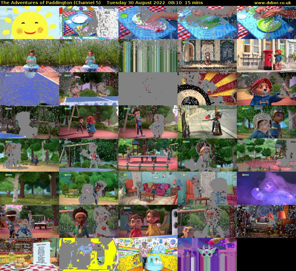 The Adventures of Paddington (Channel 5) Tuesday 30 August 2022 08:10 - 08:25