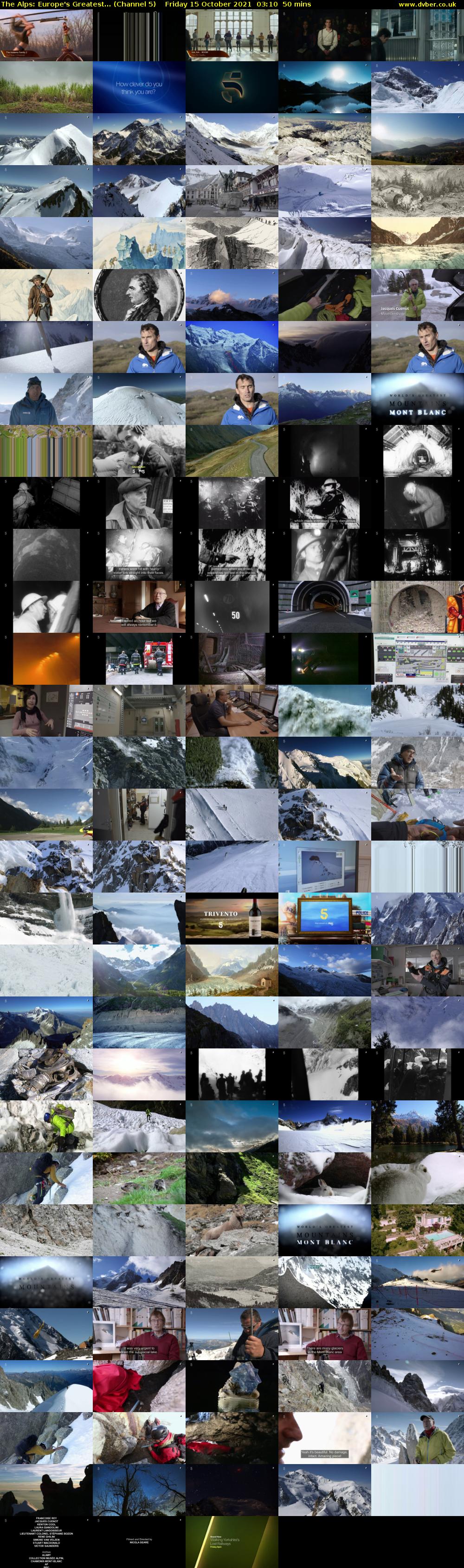 The Alps: Europe's Greatest... (Channel 5) Friday 15 October 2021 03:10 - 04:00