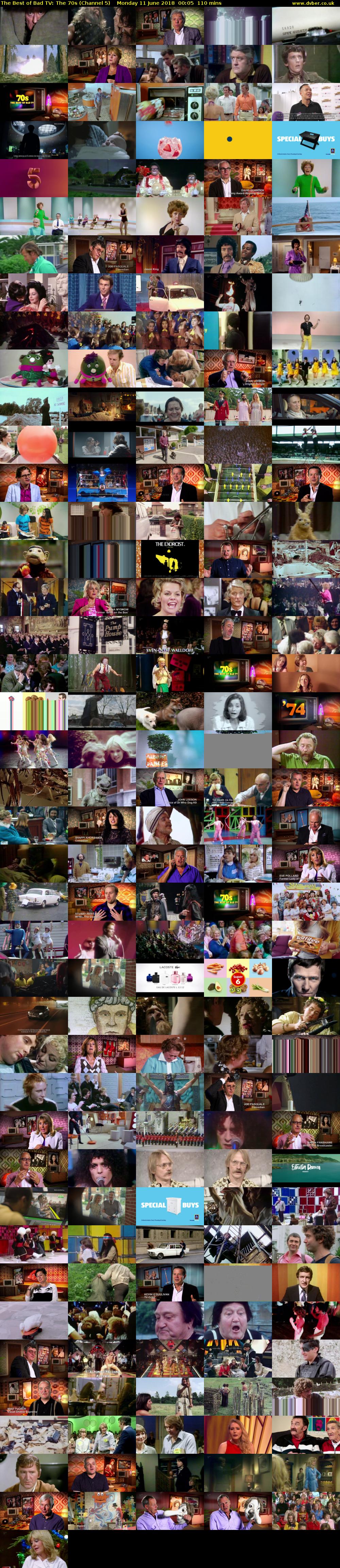 The Best of Bad TV: The 70s (Channel 5) Monday 11 June 2018 00:05 - 01:55