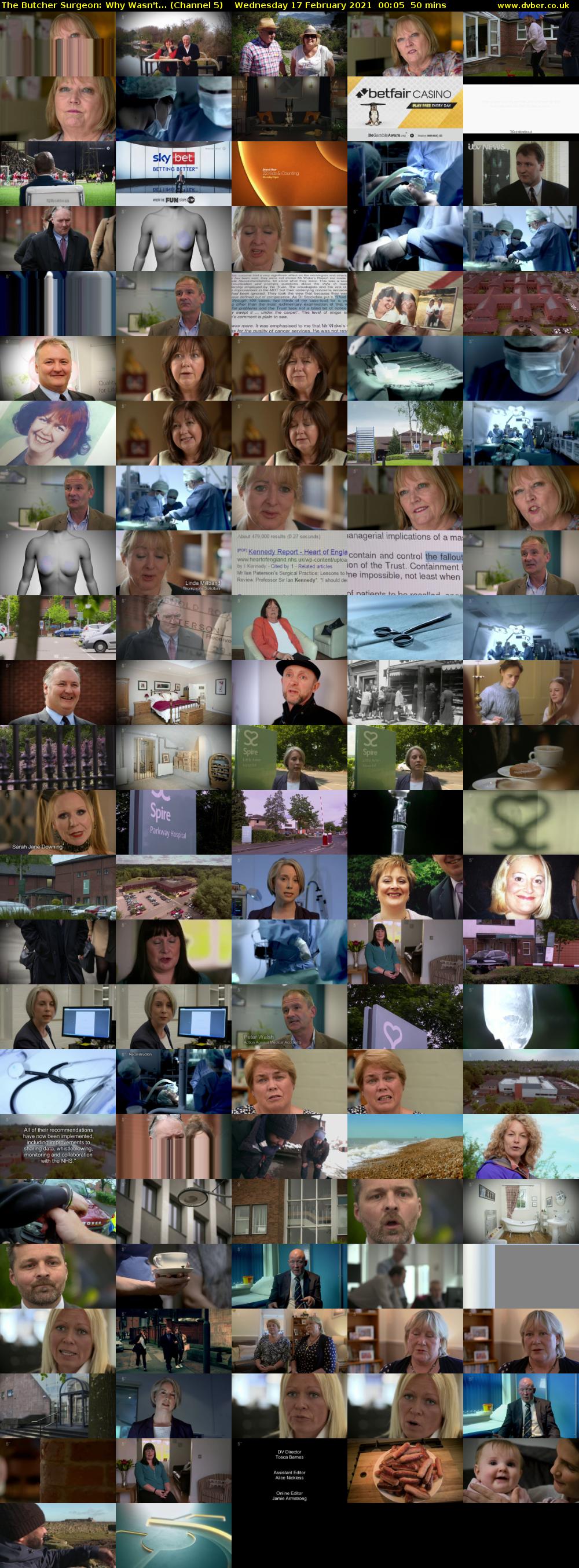The Butcher Surgeon: Why Wasn't... (Channel 5) Wednesday 17 February 2021 00:05 - 00:55
