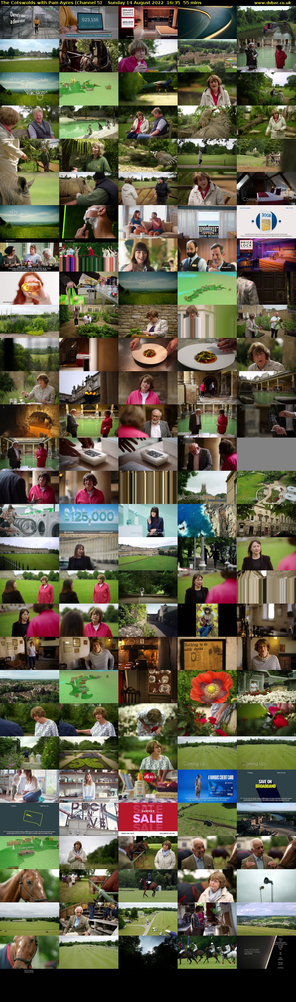 The Cotswolds with Pam Ayres (Channel 5) Sunday 14 August 2022 16:35 - 17:30