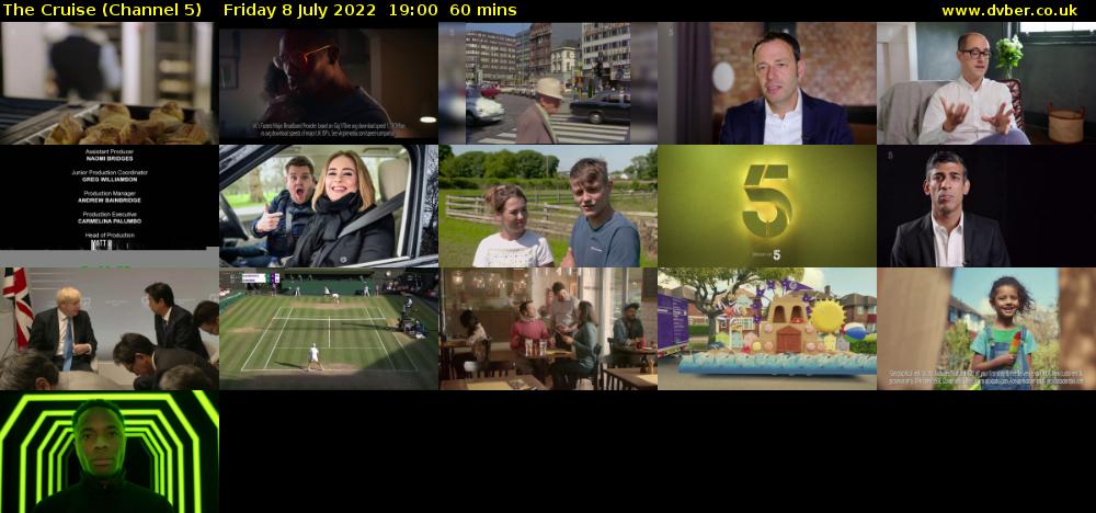 The Cruise (Channel 5) Friday 8 July 2022 19:00 - 20:00