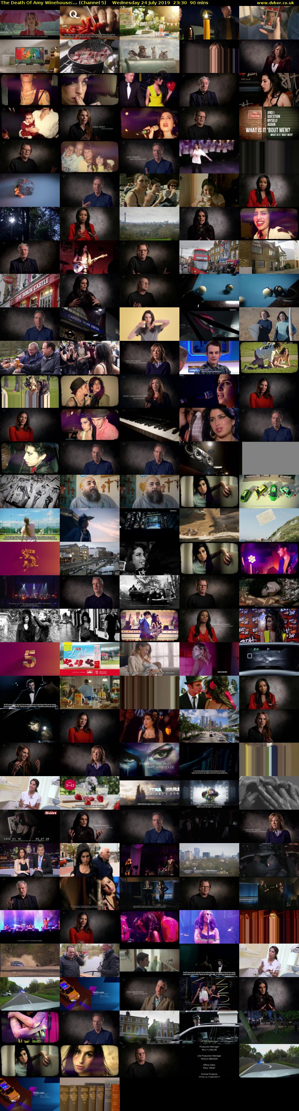 The Death Of Amy Winehouse:... (Channel 5) Wednesday 24 July 2019 23:30 - 01:00