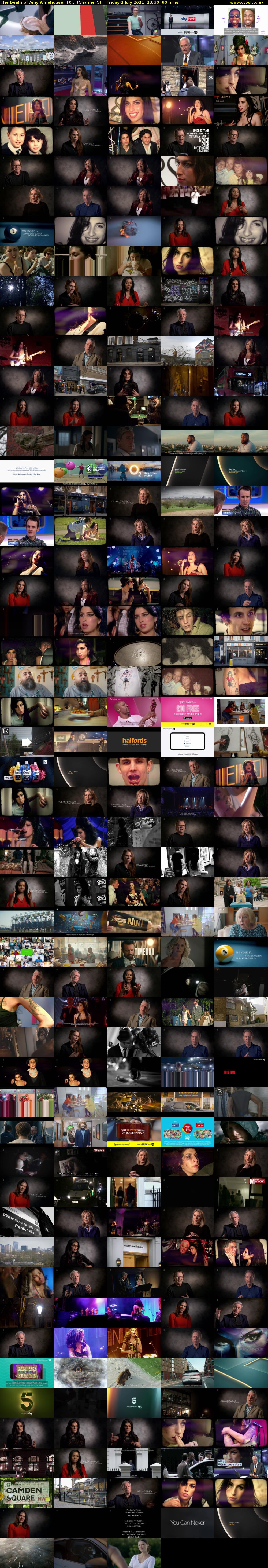 The Death of Amy Winehouse: 10... (Channel 5) Friday 2 July 2021 23:30 - 01:00