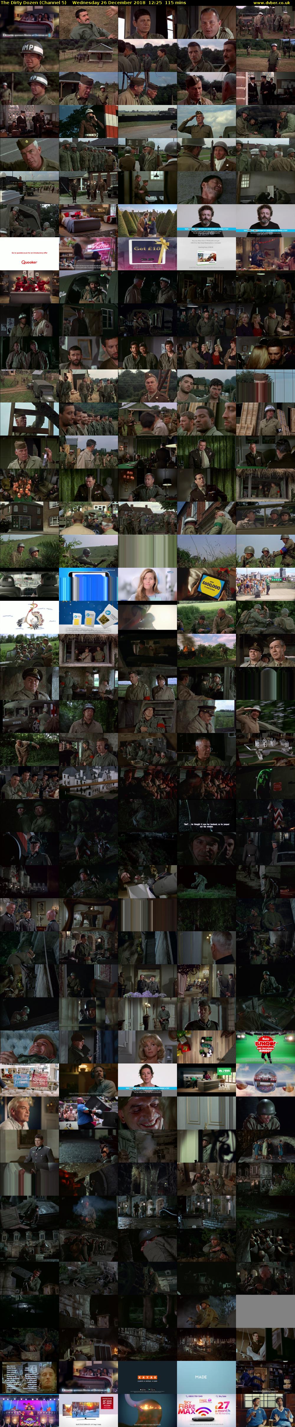 The Dirty Dozen (Channel 5) Wednesday 26 December 2018 12:25 - 14:20