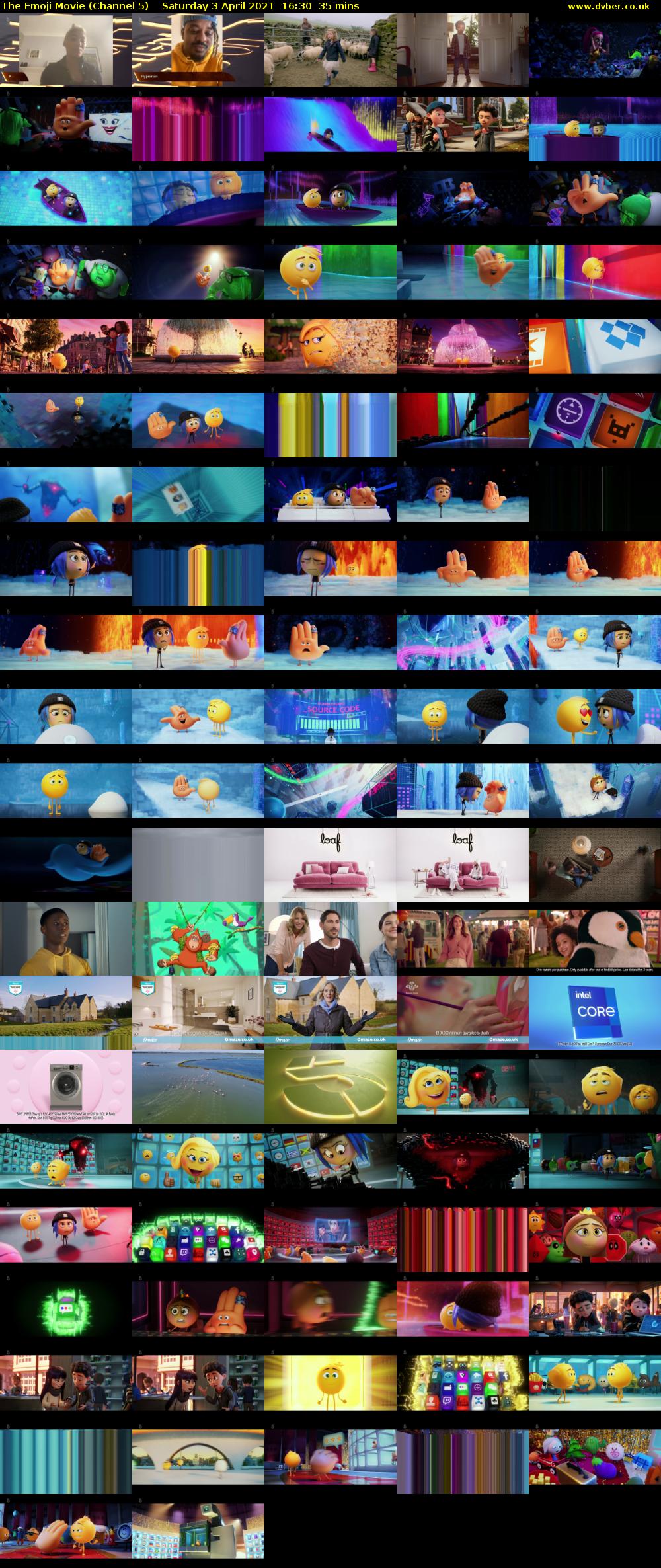 The Emoji Movie (Channel 5) Saturday 3 April 2021 16:30 - 17:05