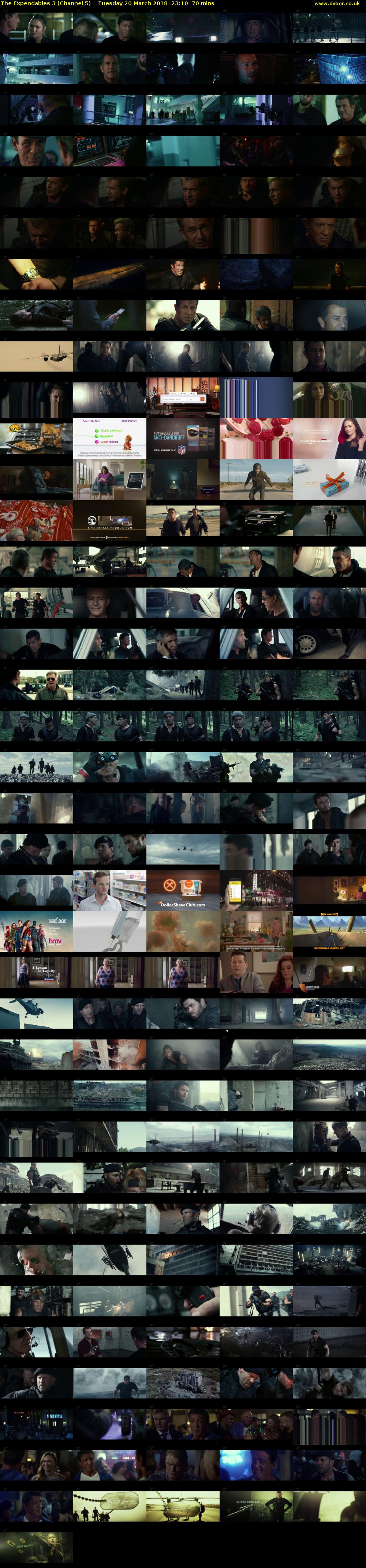 The Expendables 3 (Channel 5) Tuesday 20 March 2018 23:10 - 00:20