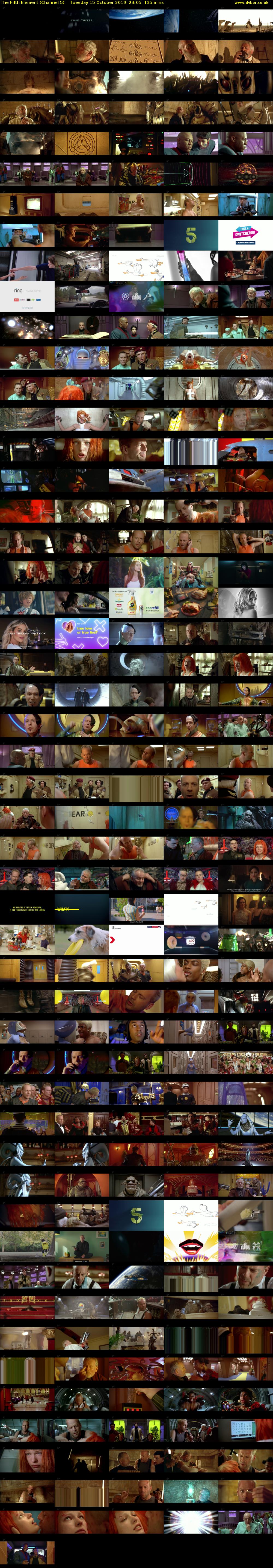 The Fifth Element (Channel 5) Tuesday 15 October 2019 23:05 - 01:20