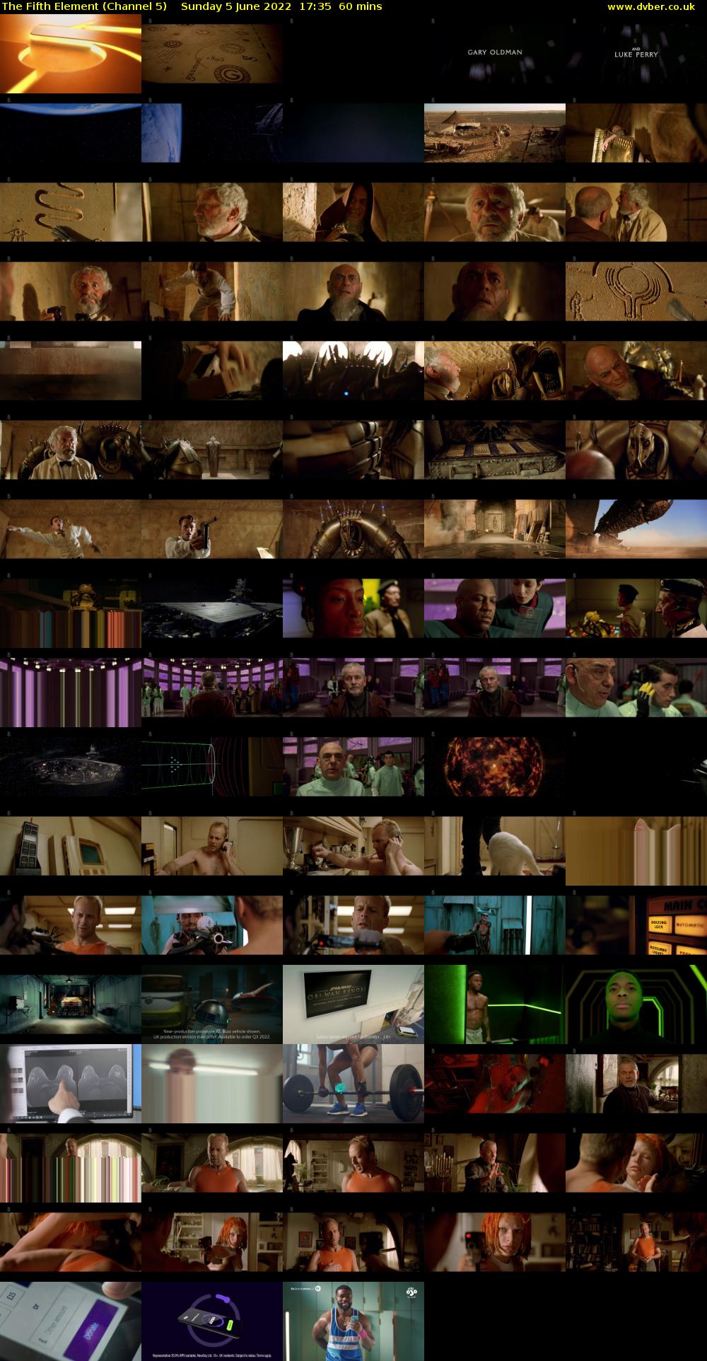 The Fifth Element (Channel 5) Sunday 5 June 2022 17:35 - 18:35