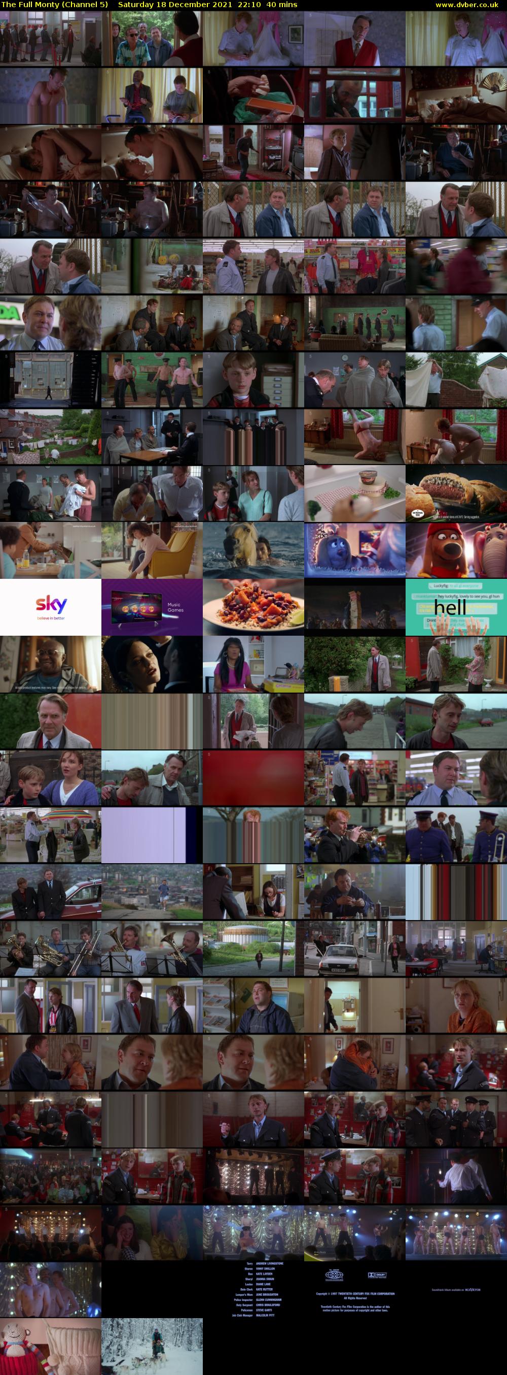 The Full Monty (Channel 5) Saturday 18 December 2021 22:10 - 22:50