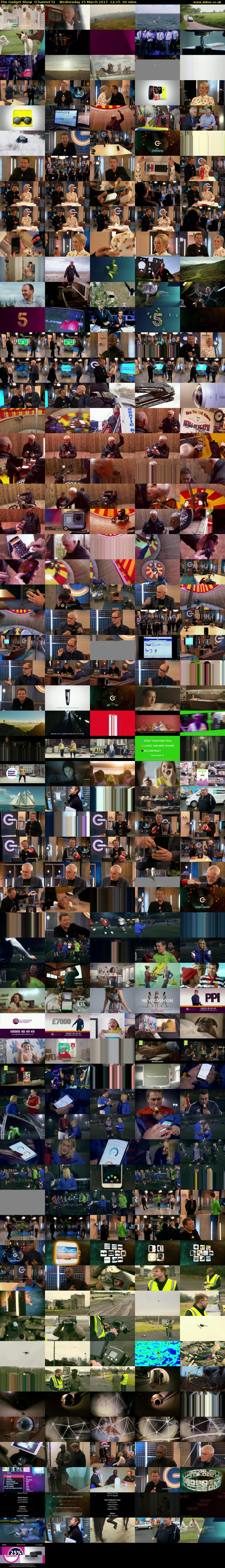 The Gadget Show  (Channel 5) Wednesday 15 March 2017 12:15 - 13:15