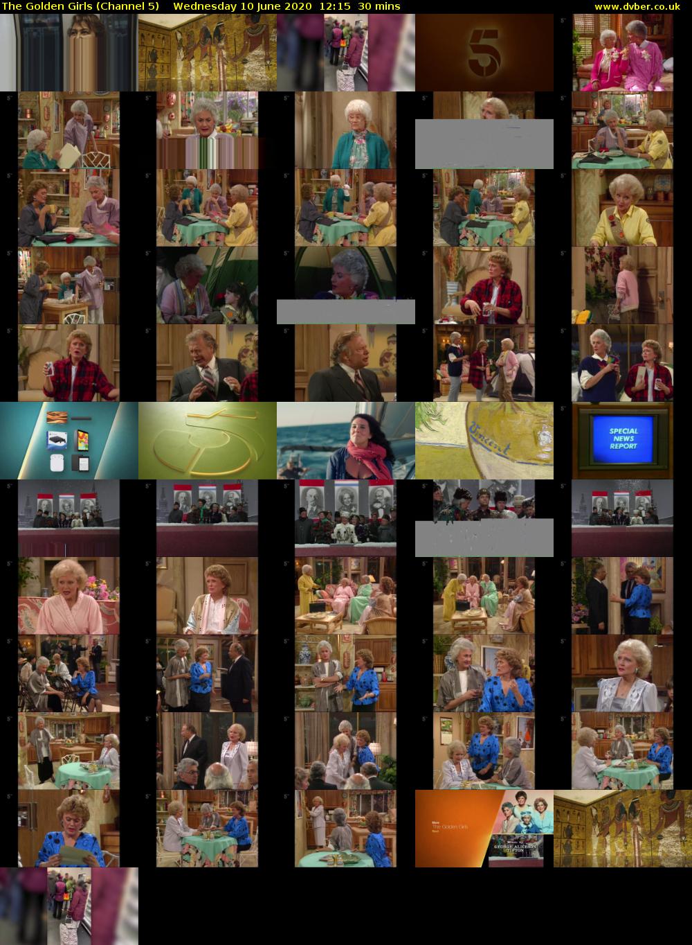 The Golden Girls (Channel 5) Wednesday 10 June 2020 12:15 - 12:45