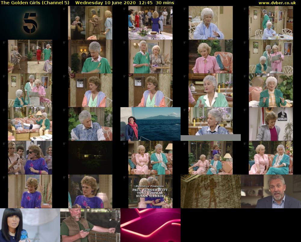 The Golden Girls (Channel 5) Wednesday 10 June 2020 12:45 - 13:15