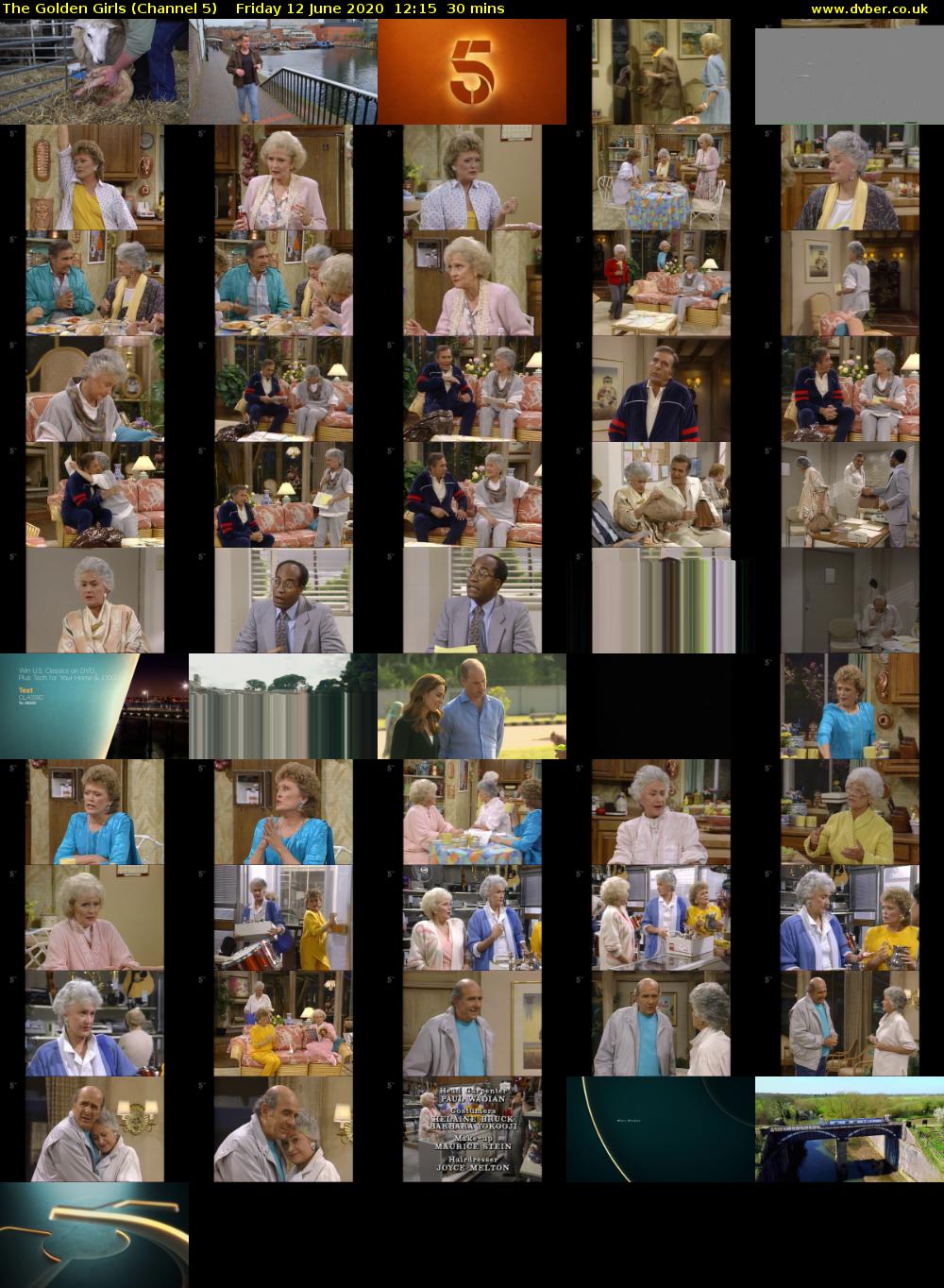 The Golden Girls (Channel 5) Friday 12 June 2020 12:15 - 12:45
