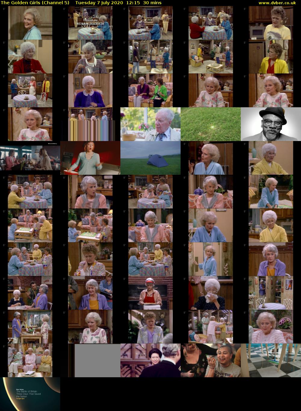The Golden Girls (Channel 5) Tuesday 7 July 2020 12:15 - 12:45