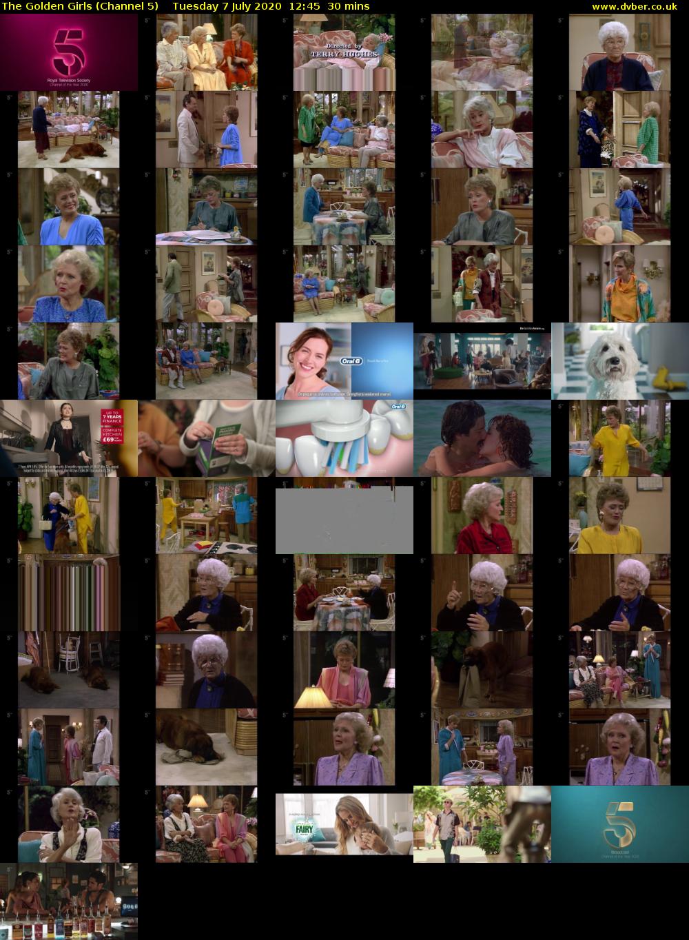The Golden Girls (Channel 5) Tuesday 7 July 2020 12:45 - 13:15