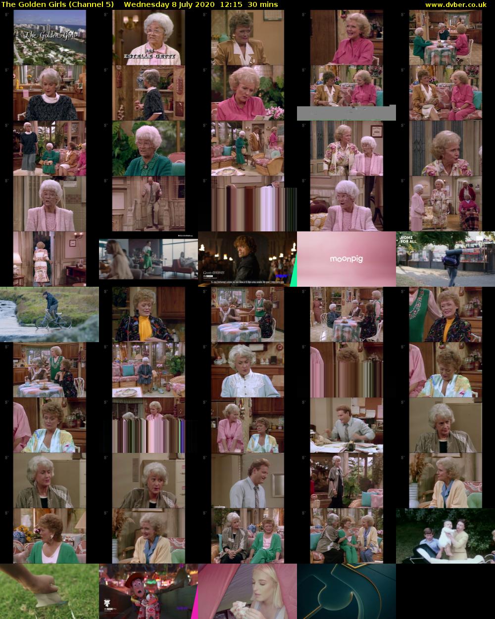 The Golden Girls (Channel 5) Wednesday 8 July 2020 12:15 - 12:45