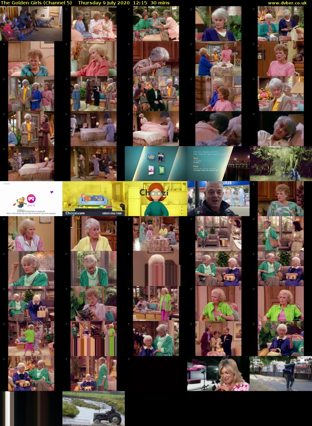 The Golden Girls (Channel 5) Thursday 9 July 2020 12:15 - 12:45