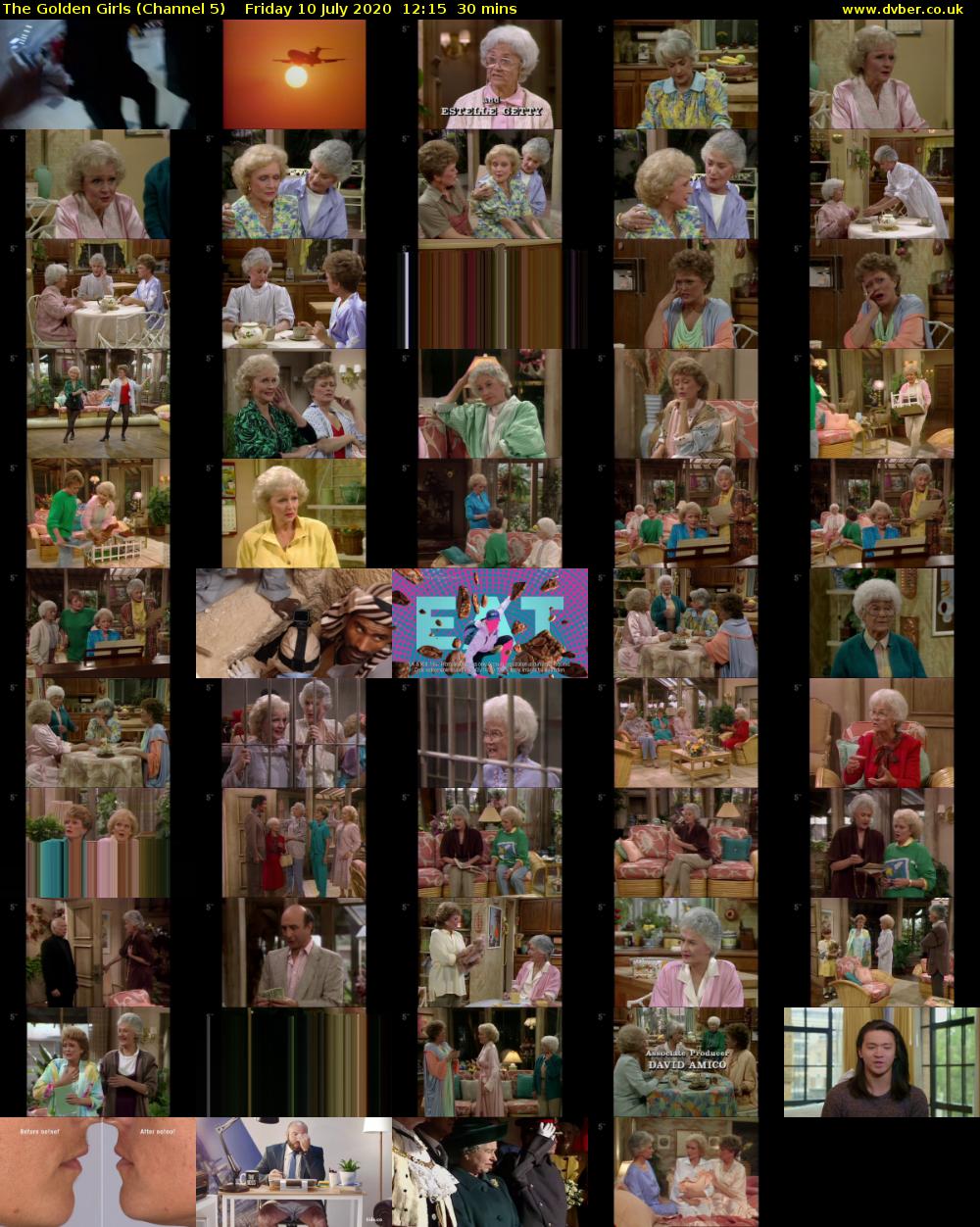 The Golden Girls (Channel 5) Friday 10 July 2020 12:15 - 12:45