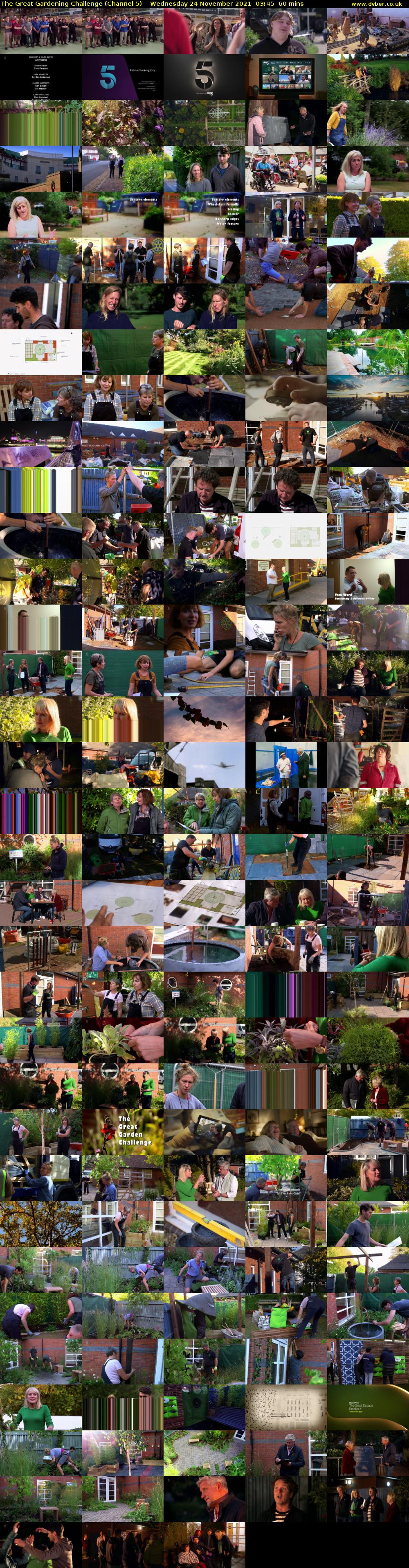 The Great Gardening Challenge (Channel 5) Wednesday 24 November 2021 03:45 - 04:45
