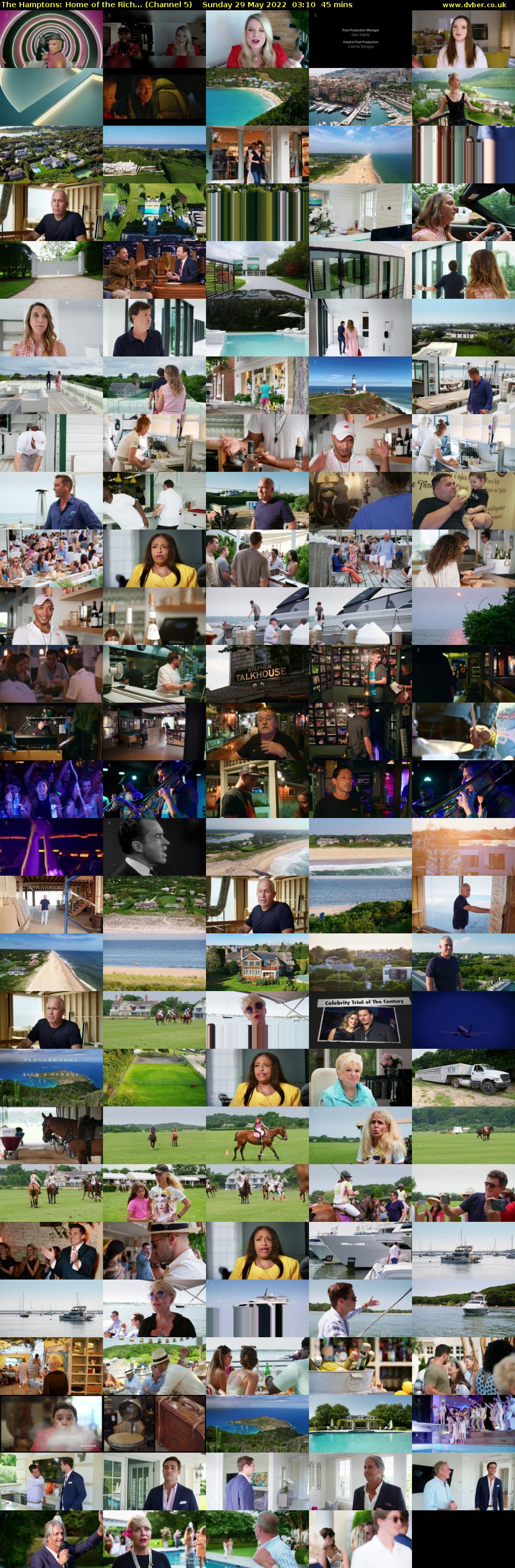 The Hamptons: Home of the Rich... (Channel 5) Sunday 29 May 2022 03:10 - 03:55