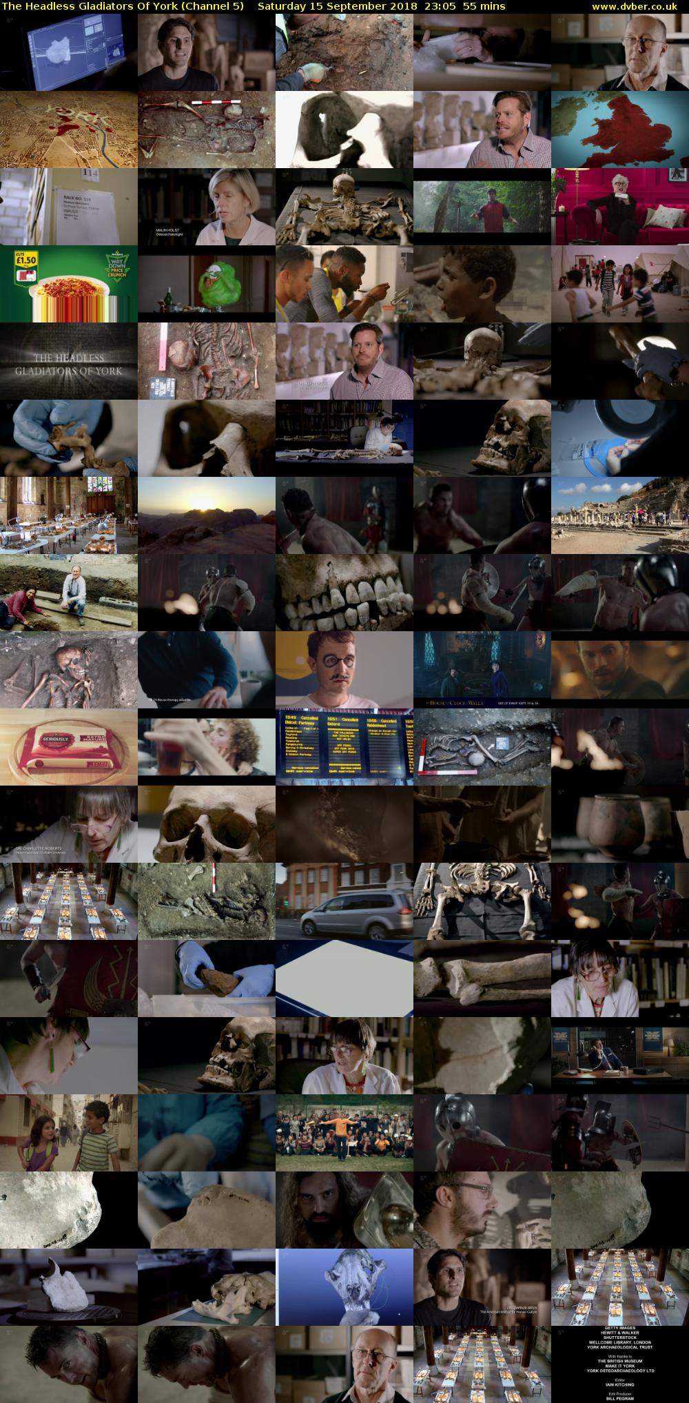 The Headless Gladiators Of York (Channel 5) Saturday 15 September 2018 23:05 - 00:00