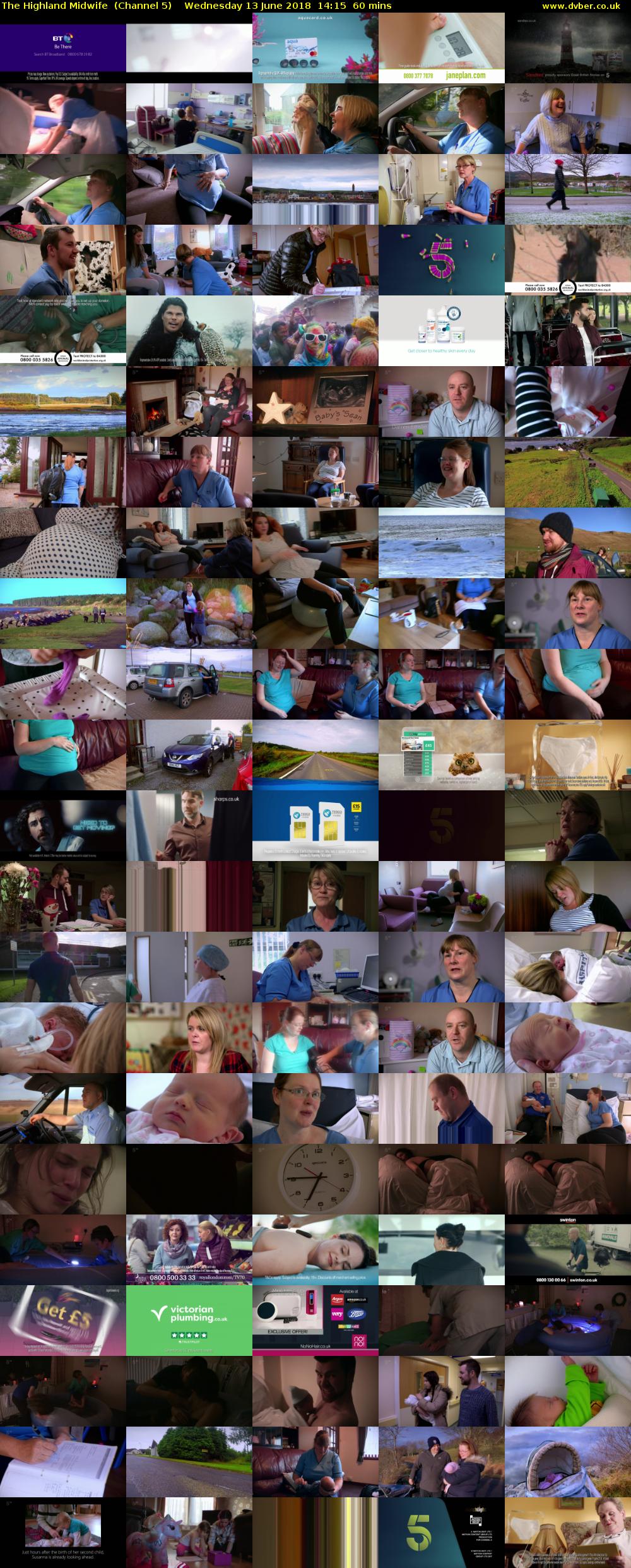 The Highland Midwife  (Channel 5) Wednesday 13 June 2018 14:15 - 15:15