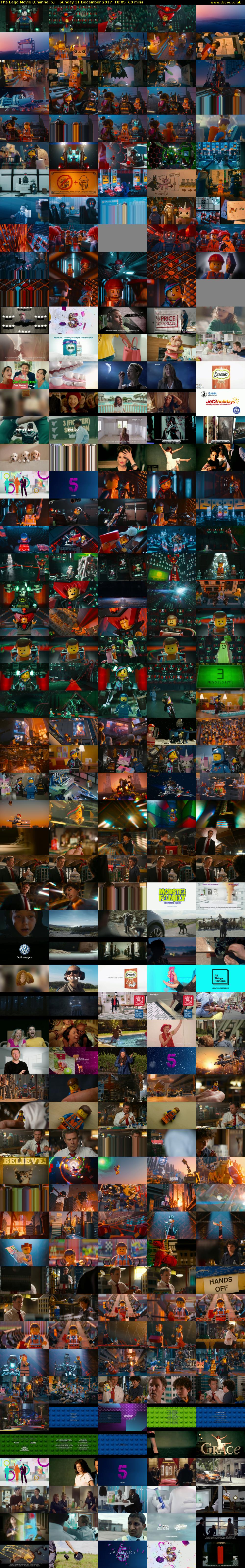 The Lego Movie (Channel 5) Sunday 31 December 2017 18:05 - 19:05