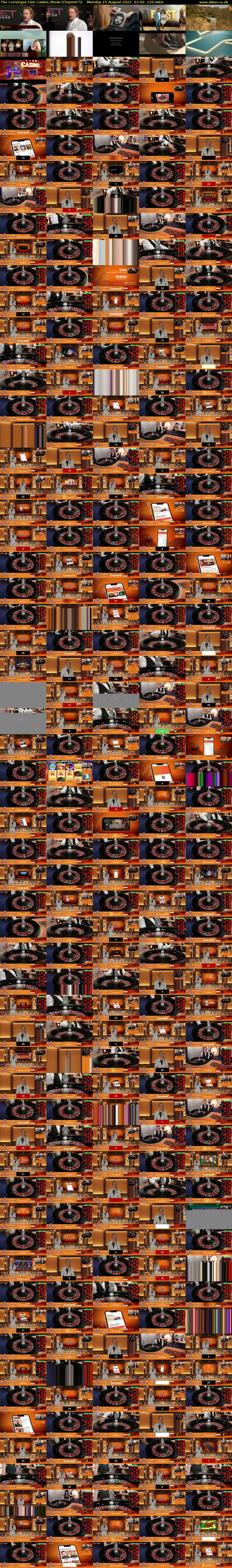 The LeoVegas Live Casino Show (Channel 5) Monday 15 August 2022 01:00 - 03:00
