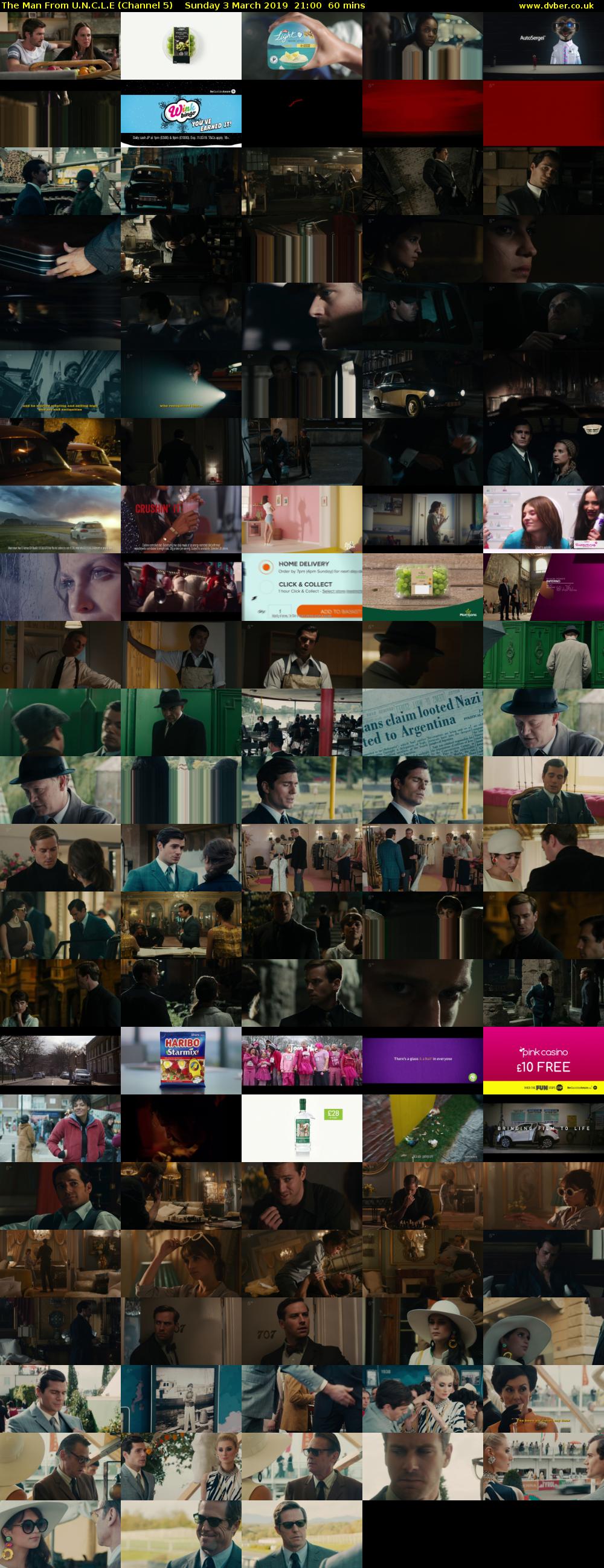 The Man From U.N.C.L.E (Channel 5) Sunday 3 March 2019 21:00 - 22:00