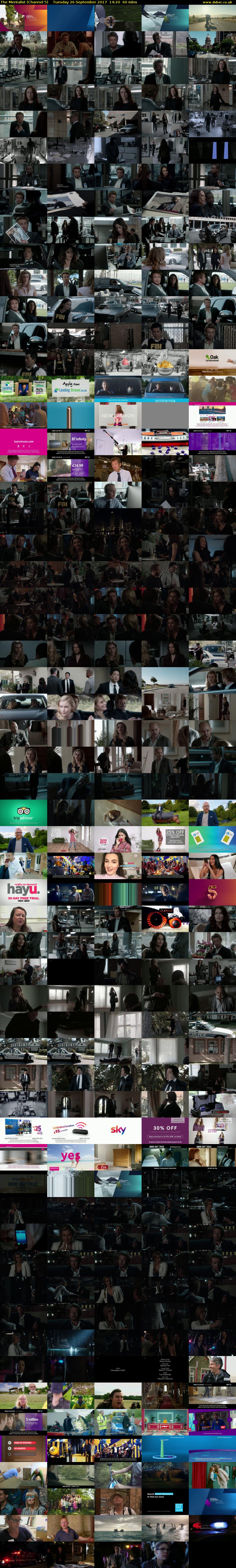 The Mentalist (Channel 5) Tuesday 26 September 2017 14:20 - 15:20