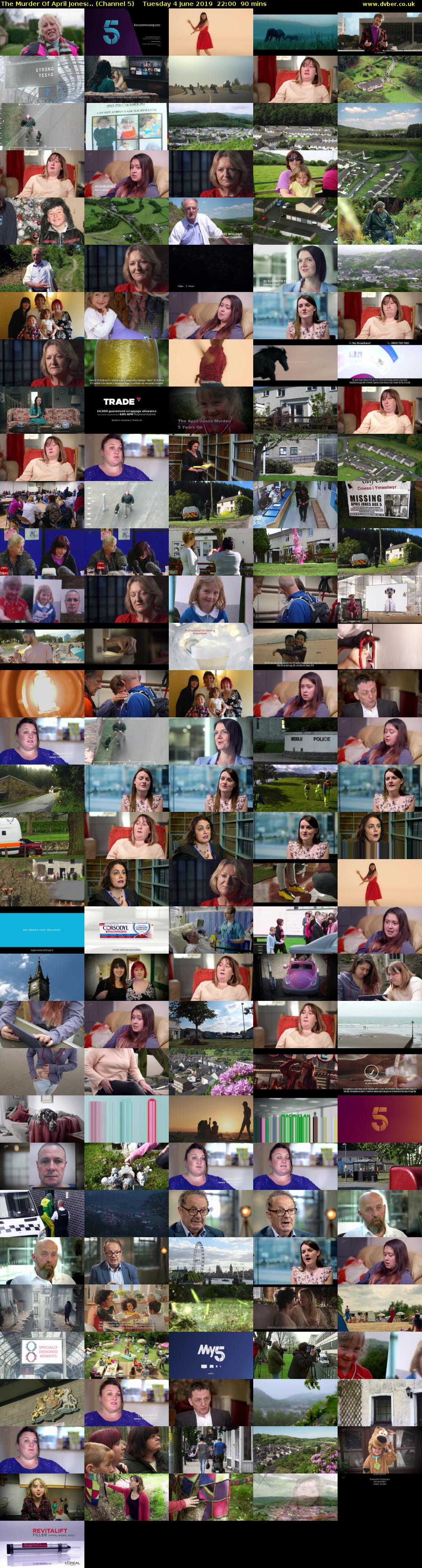 The Murder Of April Jones:.. (Channel 5) Tuesday 4 June 2019 22:00 - 23:30