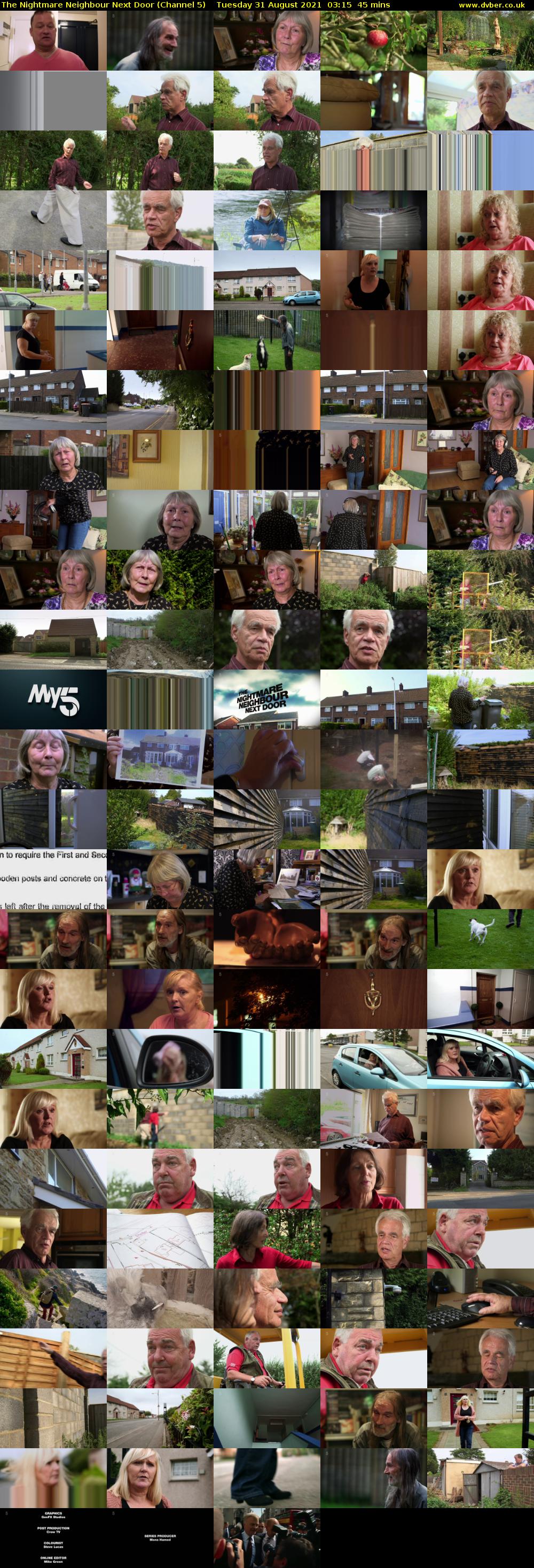 The Nightmare Neighbour Next Door (Channel 5) Tuesday 31 August 2021 03:15 - 04:00