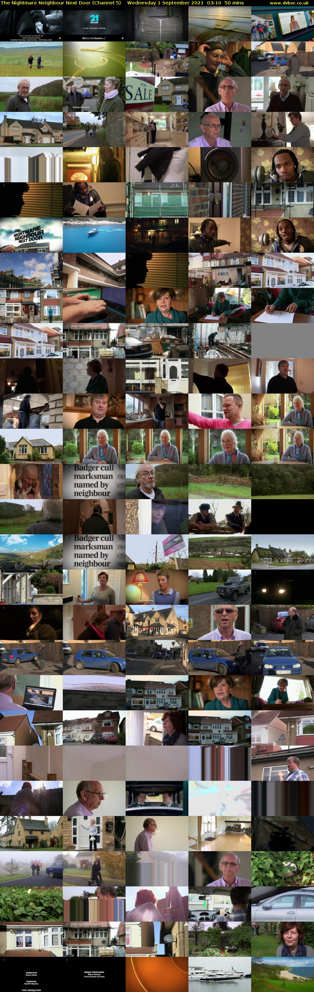 The Nightmare Neighbour Next Door (Channel 5) Wednesday 1 September 2021 03:10 - 04:00