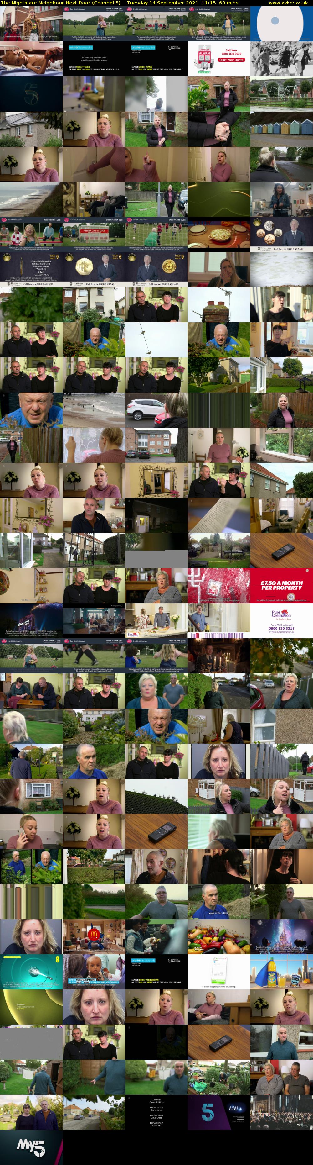 The Nightmare Neighbour Next Door (Channel 5) Tuesday 14 September 2021 11:15 - 12:15