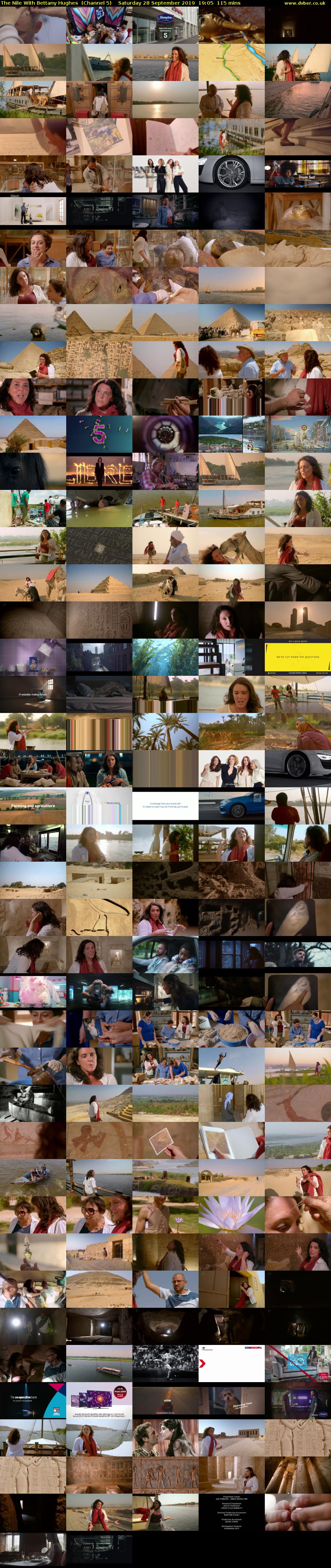 The Nile With Bettany Hughes  (Channel 5) Saturday 28 September 2019 19:05 - 21:00