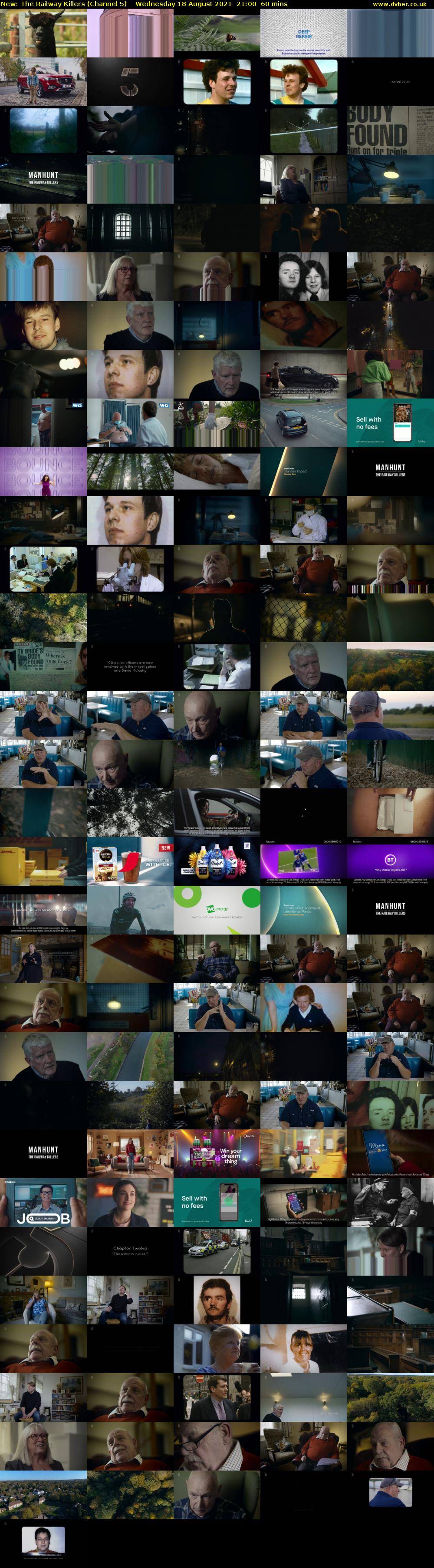 The Railway Killers (Channel 5) Wednesday 18 August 2021 21:00 - 22:00